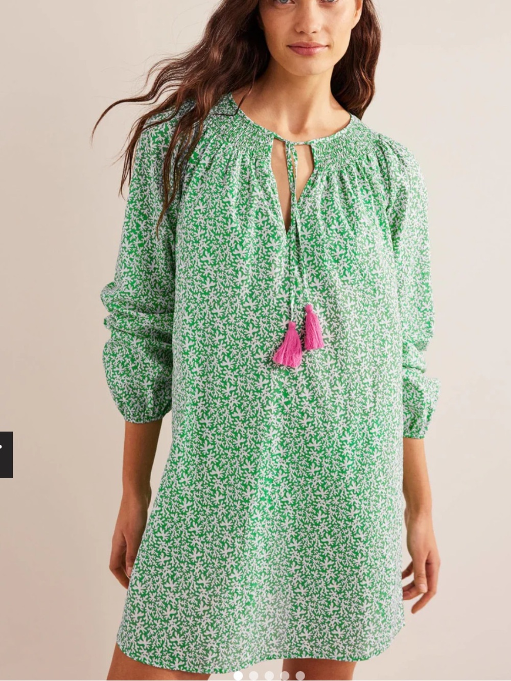 NWOT Boden Smocked Neck Beach Kaftan